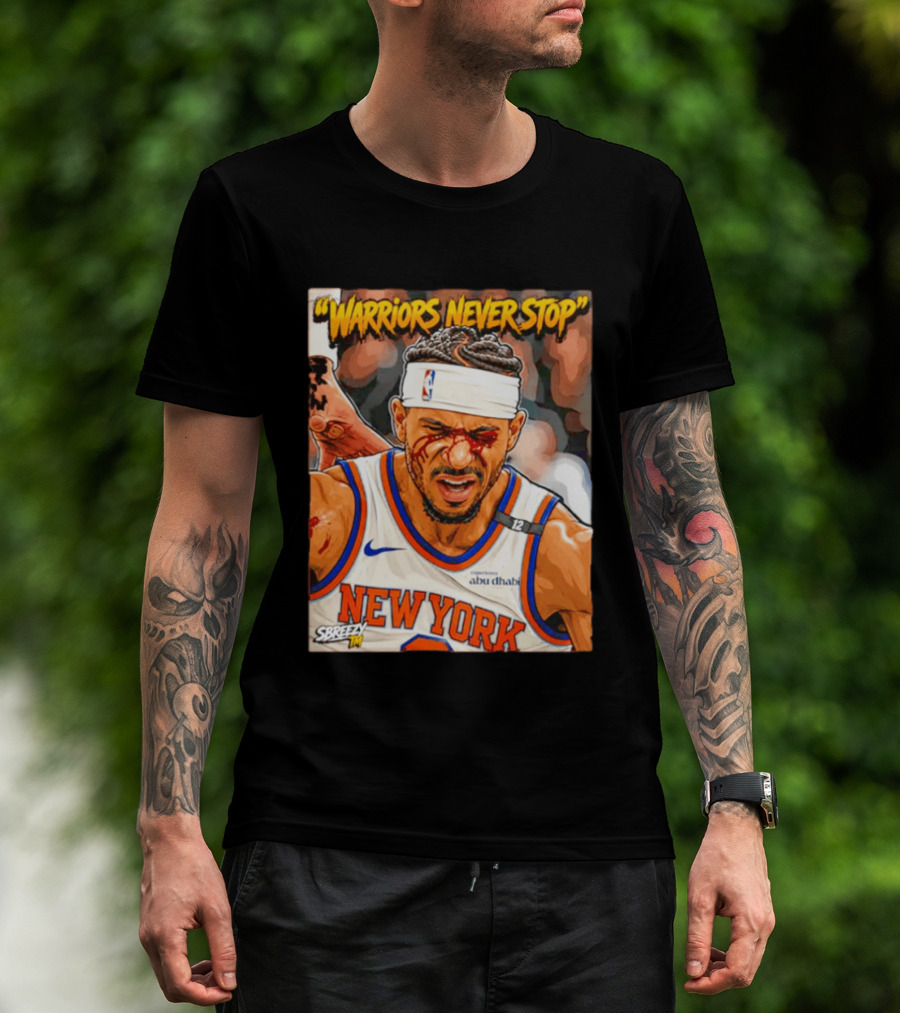 New York Knicks Josh Hart Warriors Never Stop Abu Dhabi Experience T-Shirt