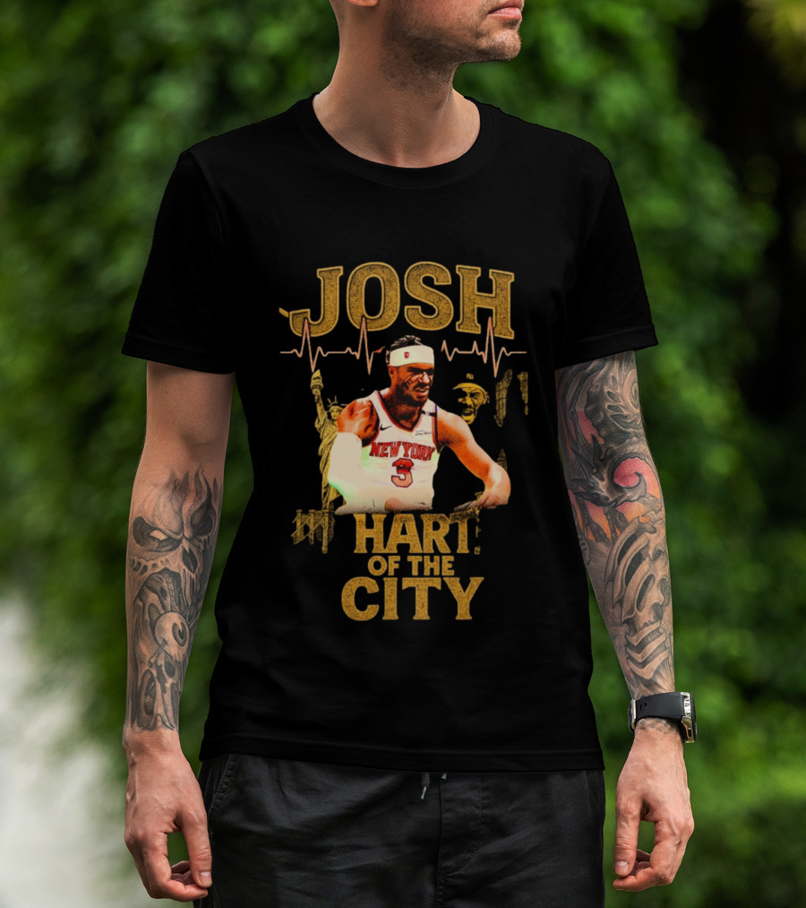 Josh Hart New York Knicks Statue Of Liberty City T-Shirt