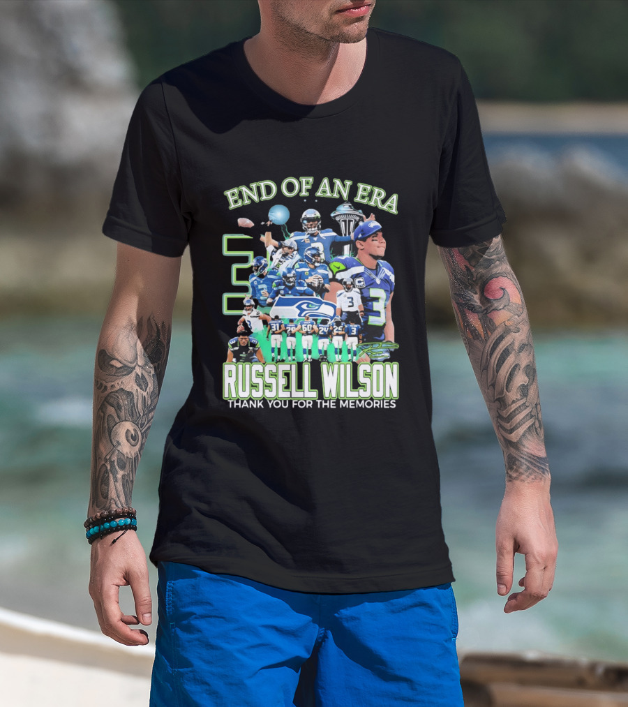 Russell Wilson Seattle Seahawks End Of An Era Thank You For The Memories T-Shirt
