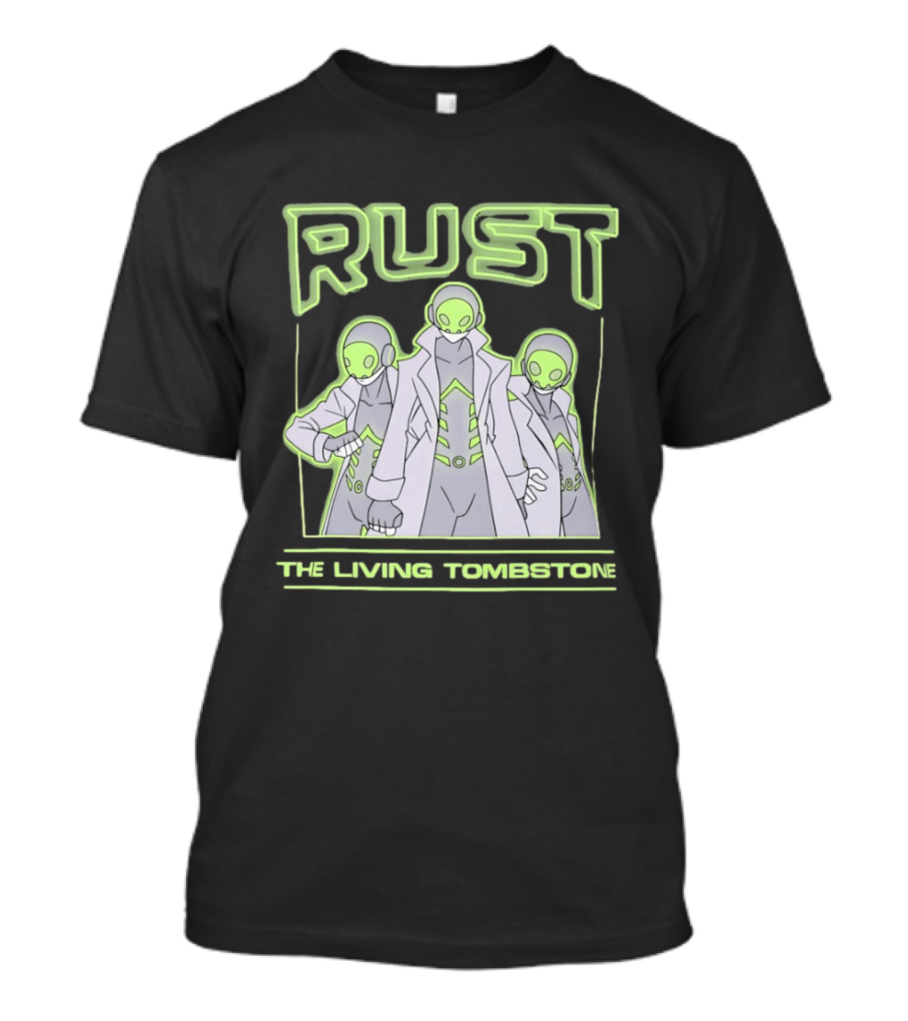 Rust The Living Tombstone Futuristic Sci Fi Characters Music Band T-Shirt