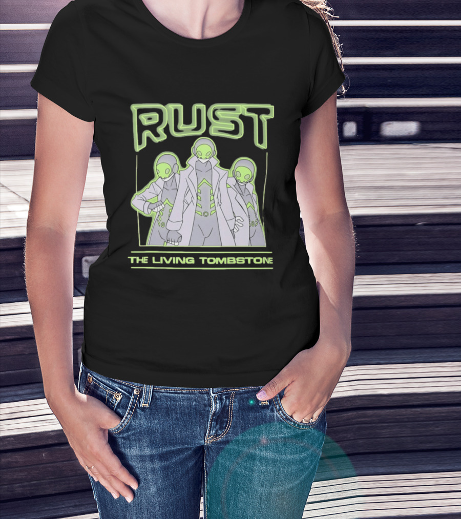 Rust The Living Tombstone Futuristic Sci Fi Characters Music Band T-Shirt