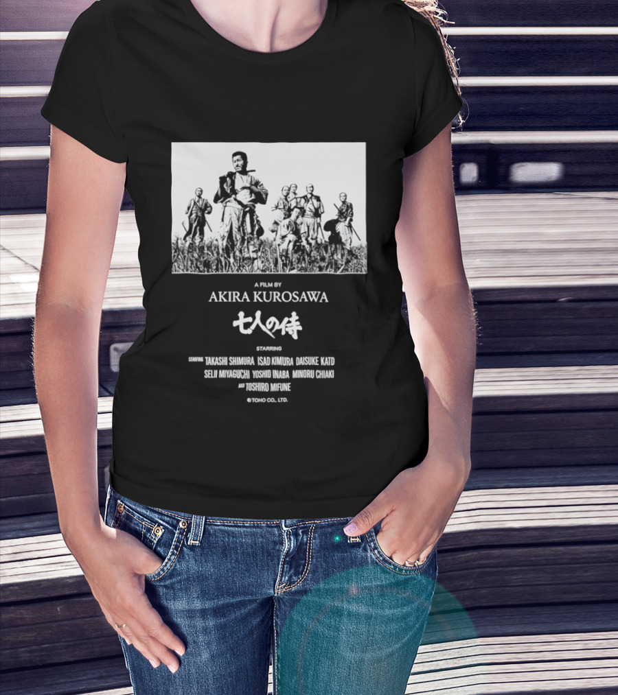 Seven Samurai Akira Kurosawa Takashi Shimura Isao Kimura Daisuke Kato Classic Film T-Shirt