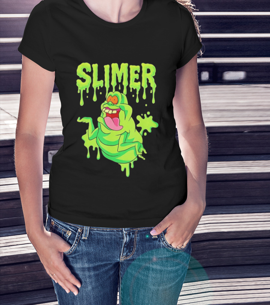 Ghostbusters Slimer Green Ectoplasm Dripping Slime T-Shirt