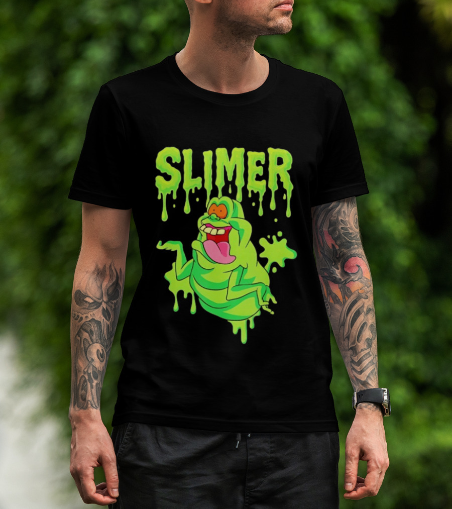 Ghostbusters Slimer Green Ectoplasm Dripping Slime T-Shirt