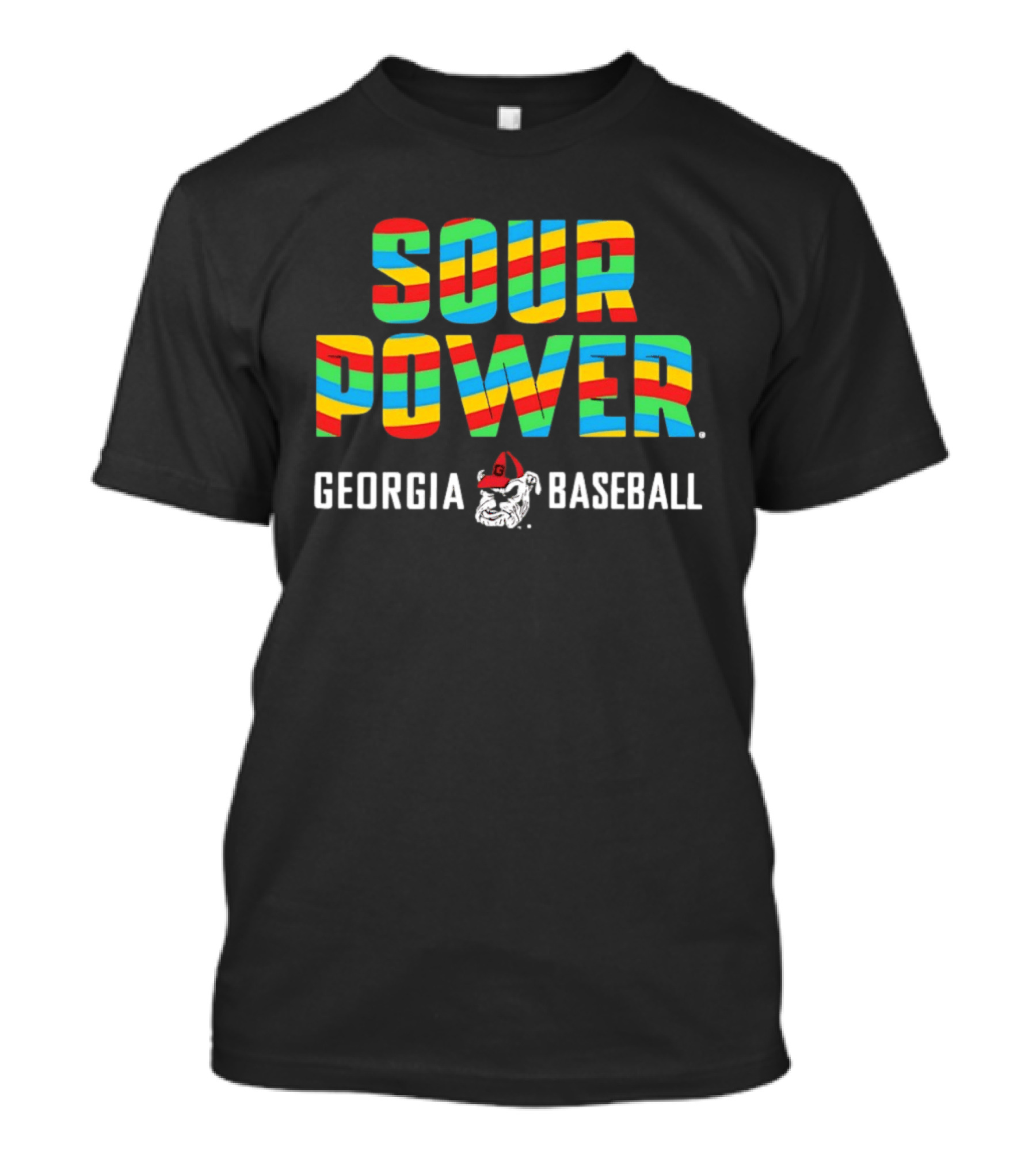 Sour Power Georgia Baseball Bulldog Candy T-Shirt