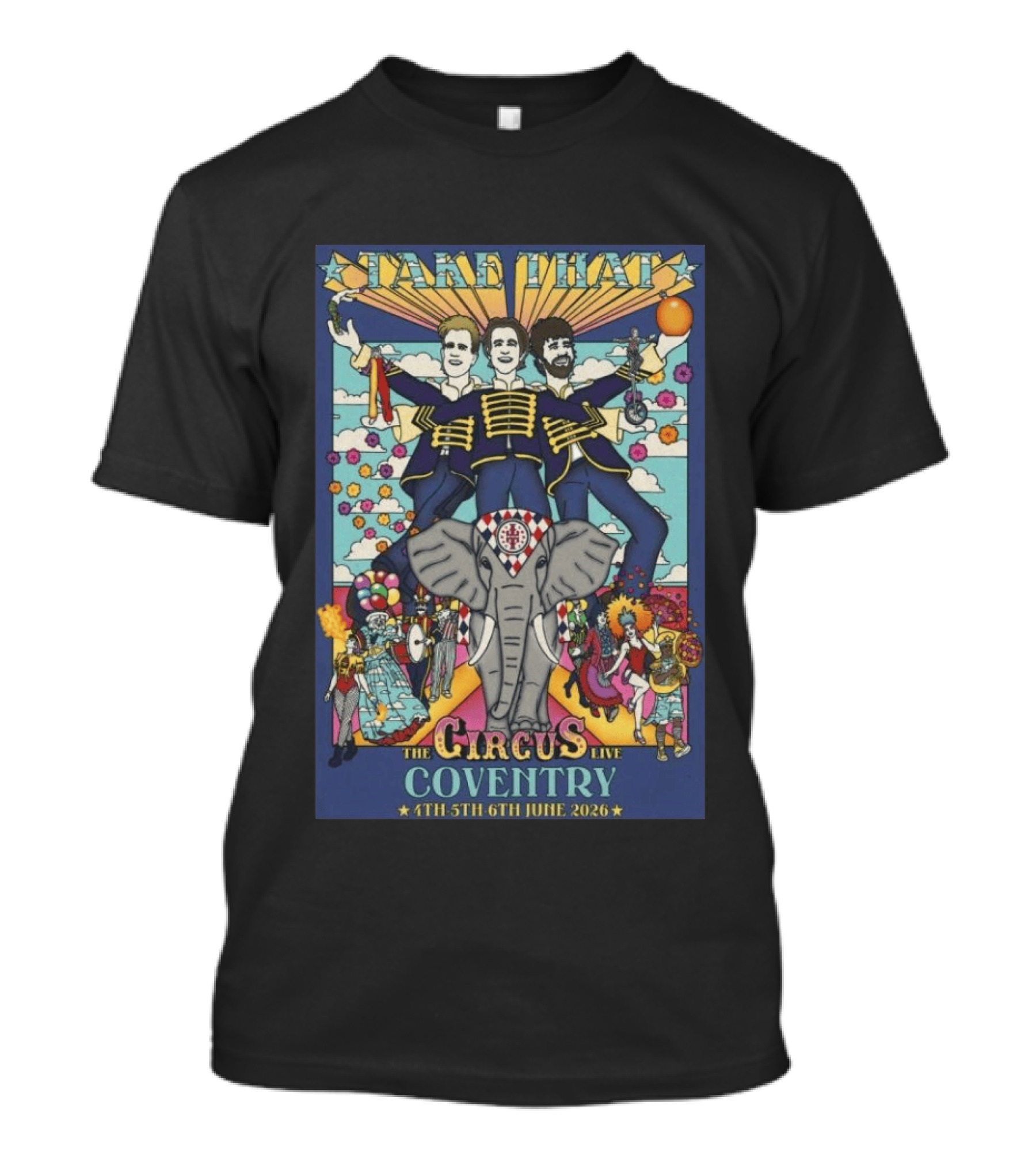 Take That The Circus Live Coventry June 4th 5th 6th 2026 Arena T-Shirt