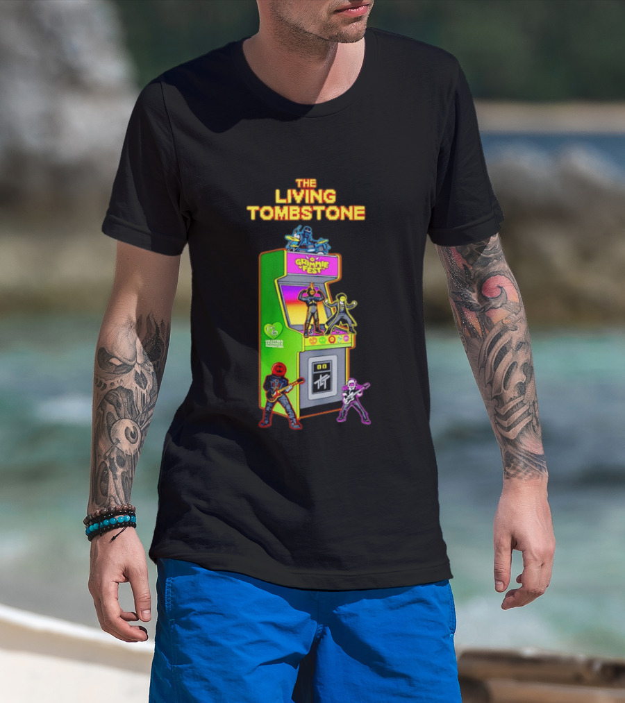 The Living Tombstone Grimmie Fest Christina Grimmie Foundation Arcade Cabinet T-Shirt