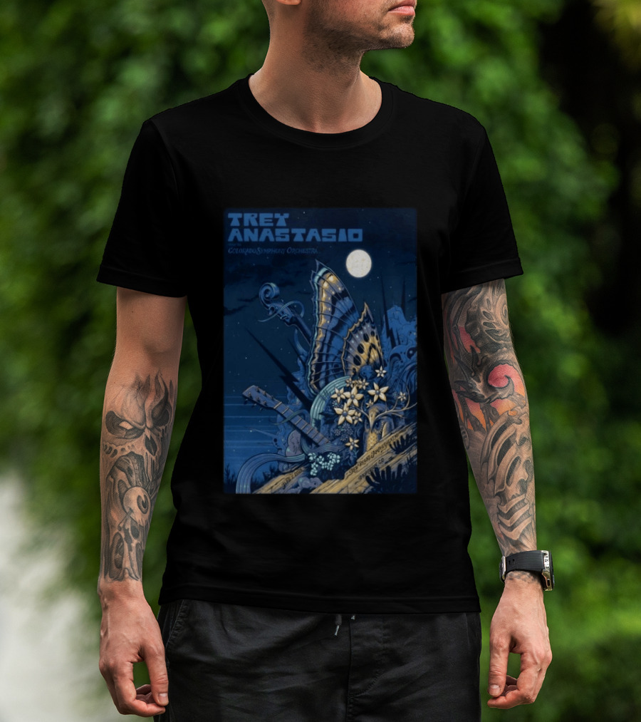 Trey Anastasio Colorado Symphony Orchestra Red Rocks Amphitheatre Moonlit Performance June 7 2026 T-Shirt