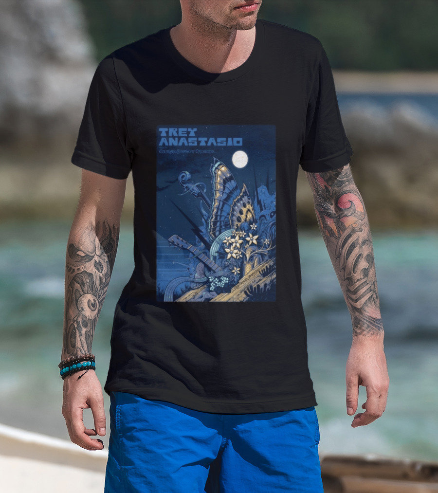 Trey Anastasio Colorado Symphony Orchestra Red Rocks Amphitheatre Moonlit Performance June 7 2026 T-Shirt