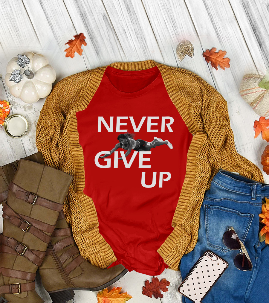 NEVER GIVE UP Shaunae Miller Jump Drive Determination T-Shirt