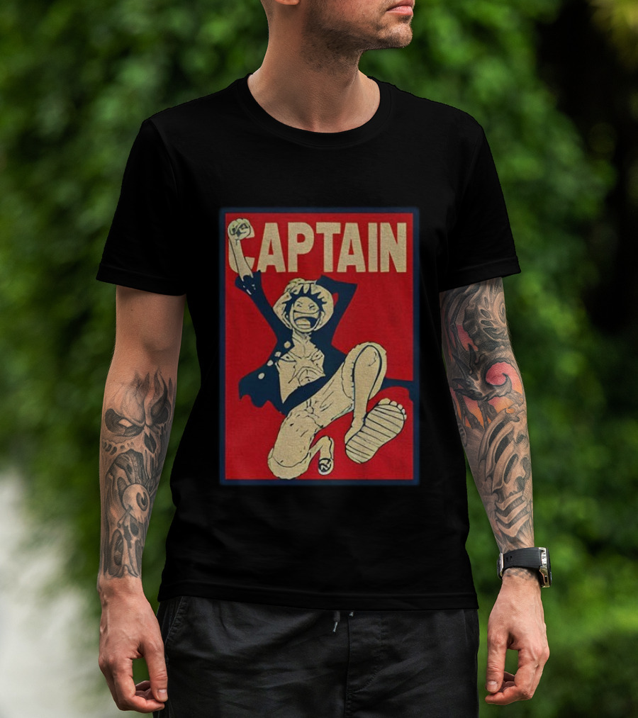 Captain Monkey D Luffy Anime Fan Favorite Adventure Series Hero Design T-Shirt