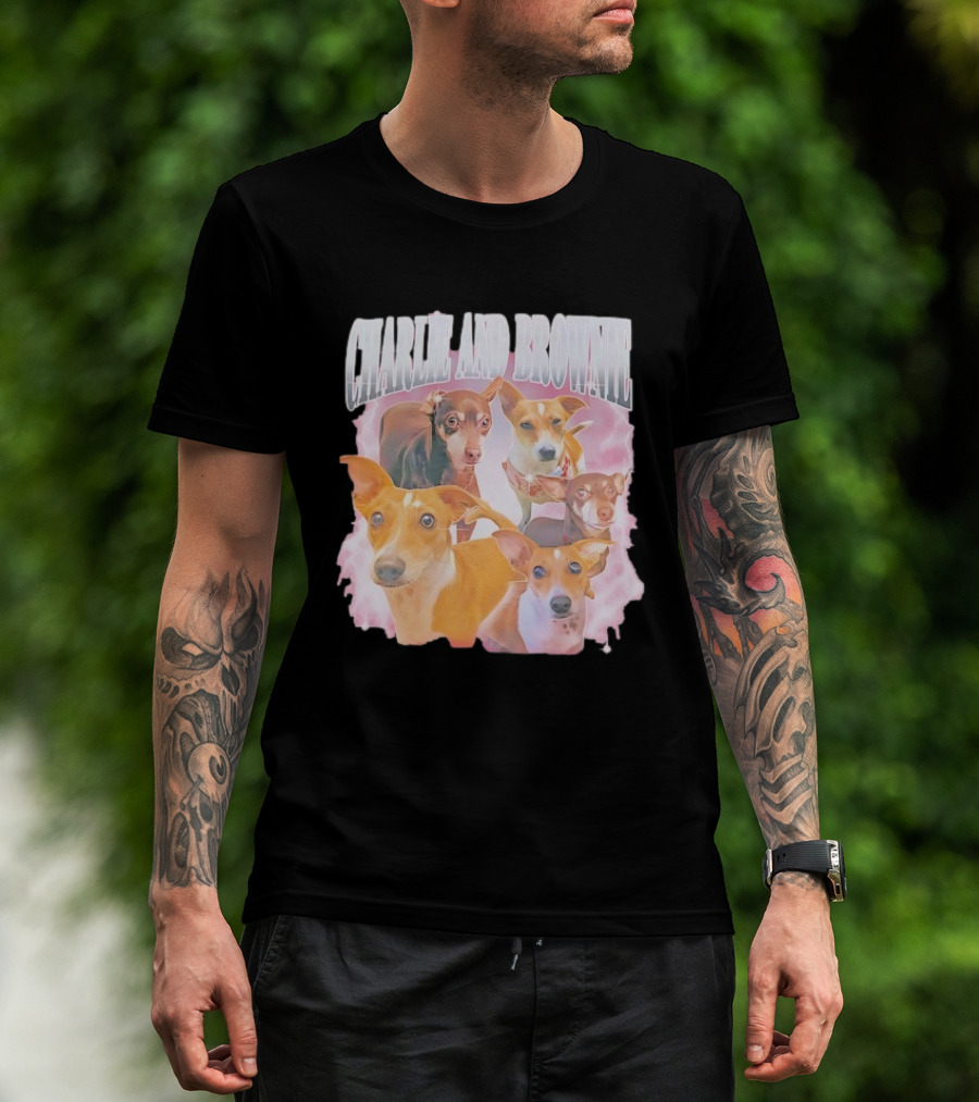 Charlie And Brownie Cute Dog Compilation T-Shirt