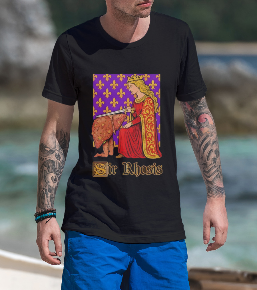 Sir Rhosis Regal Medieval Knight Humorous RuneScape Pun T-Shirt