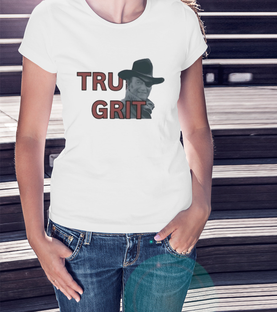 True Grit Marshal Reuben J. Cogburn Cowboy Movie Icon T-Shirt
