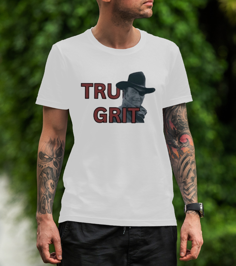 True Grit Marshal Reuben J. Cogburn Cowboy Movie Icon T-Shirt
