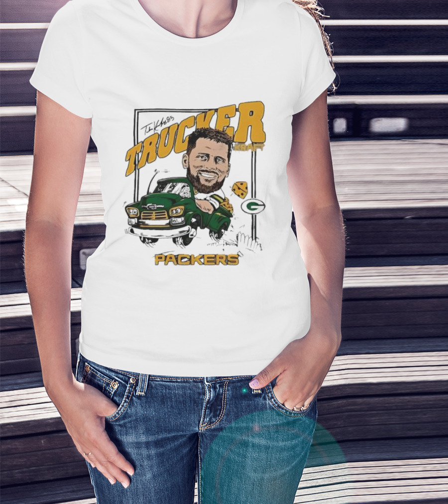 Green Bay Packers Trucker Kraft Cartoon Graphic T-Shirt