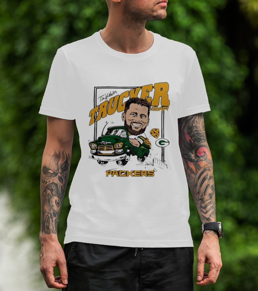 Green Bay Packers Trucker Kraft Cartoon Graphic T-Shirt