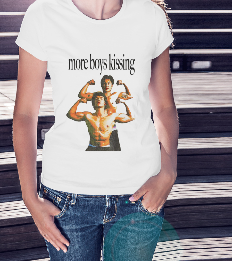 Heated Rivalry More Boys Kissing Muscle Flexing Duo T-Shirt