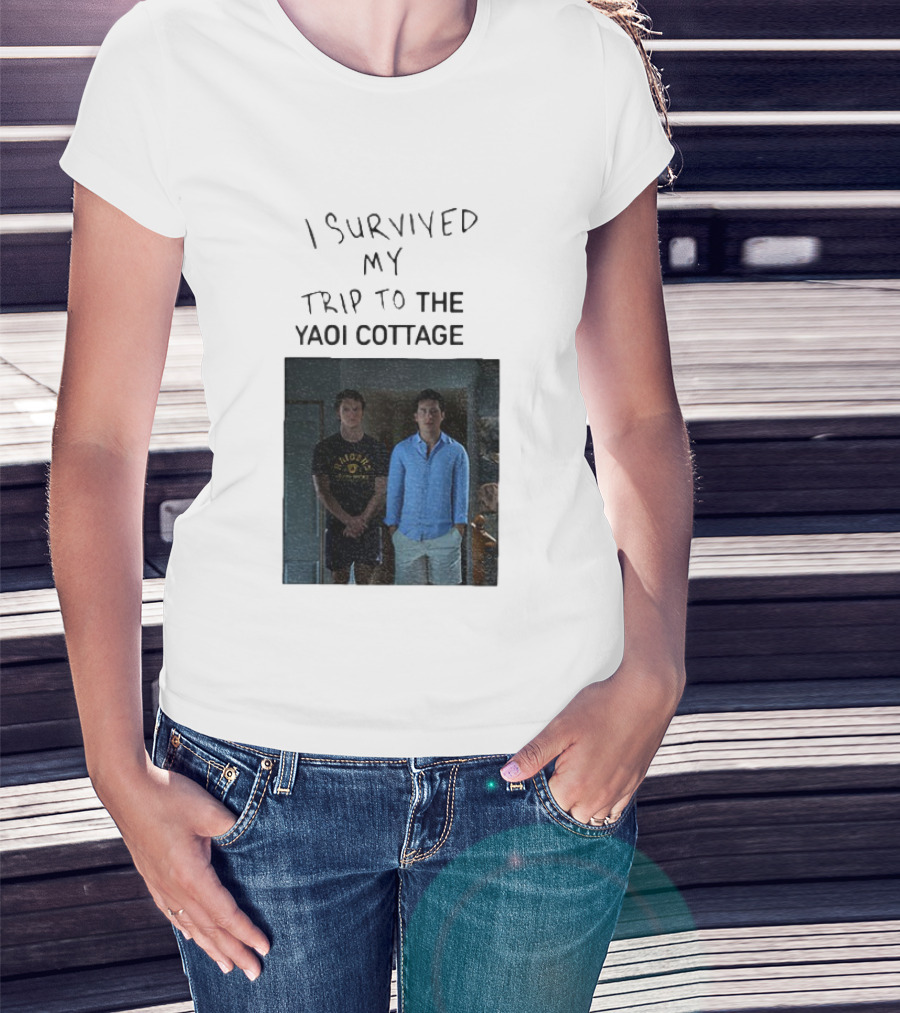 I Survived My Trip To The Yaoi Cottage Heated Rivalry Cottagecore LGBTQ+ Comedy Series T-Shirt