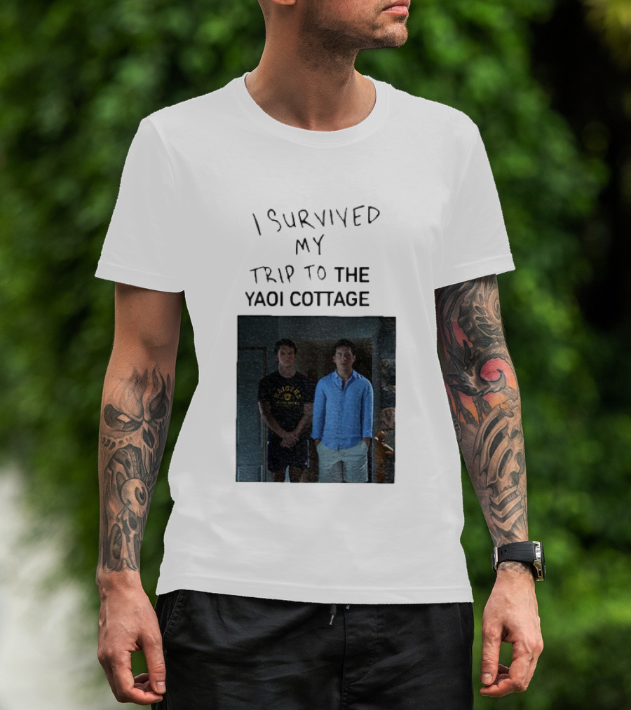 I Survived My Trip To The Yaoi Cottage Heated Rivalry Cottagecore LGBTQ+ Comedy Series T-Shirt