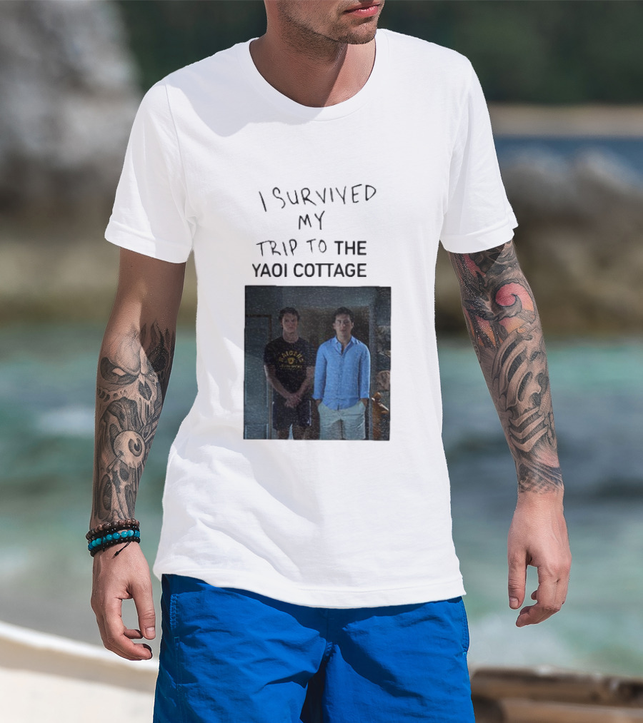 I Survived My Trip To The Yaoi Cottage Heated Rivalry Cottagecore LGBTQ+ Comedy Series T-Shirt