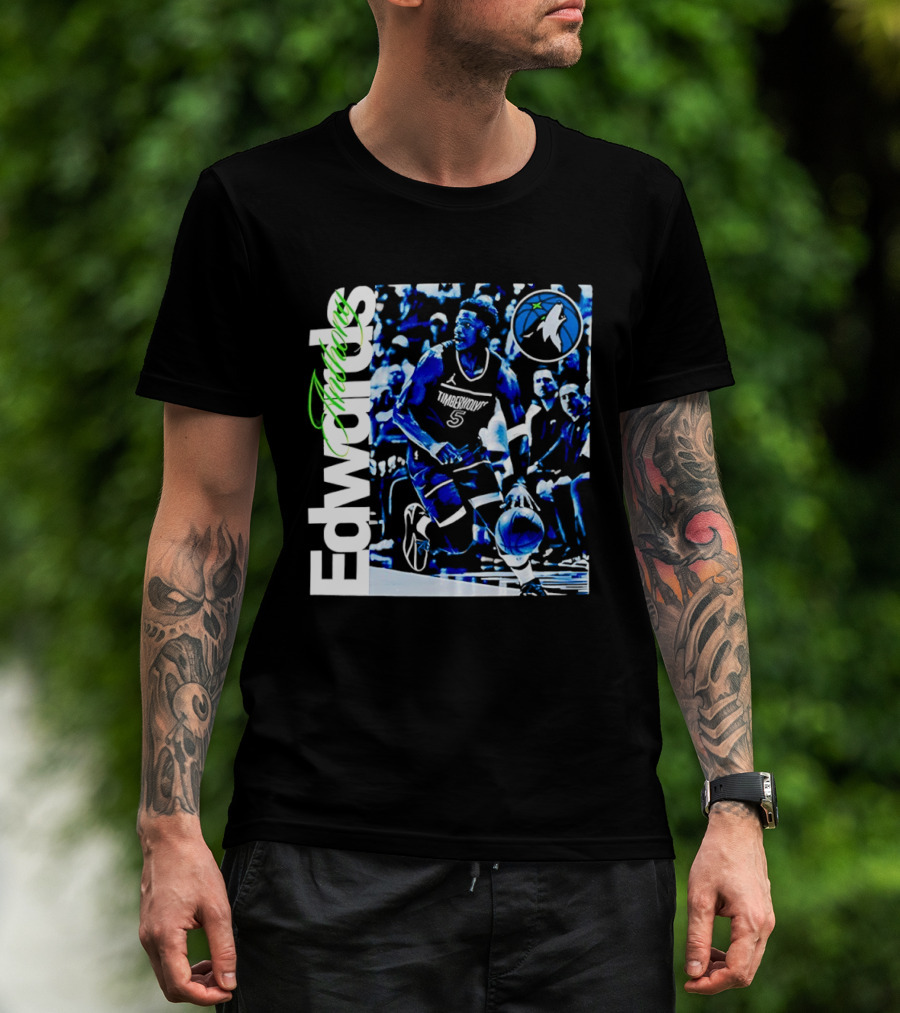 Edwards Timberwolves Basketball Retro Anthony T-Shirt
