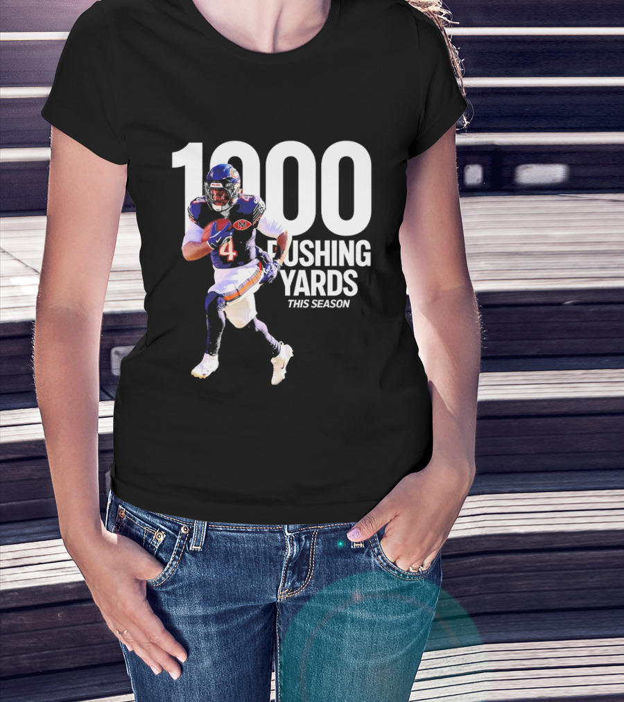 Chicago Bears 1000 Rushing Yards This Season T-Shirt