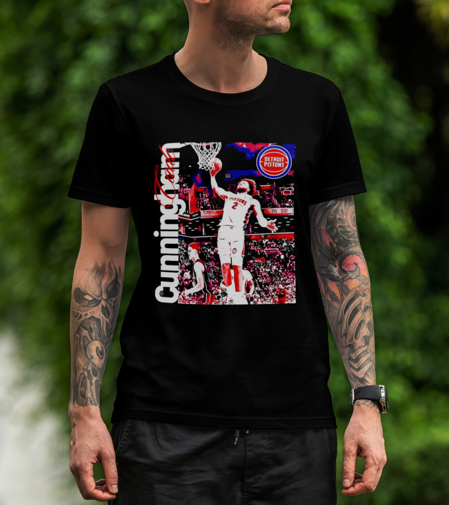 Cade Cunningham Dunking Detroit Pistons Basketball T-Shirt