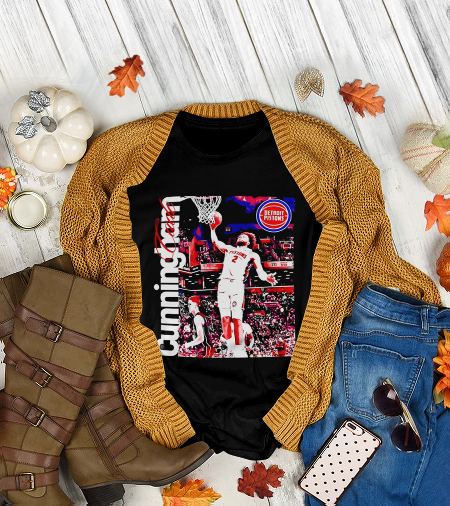 Cade Cunningham Dunking Detroit Pistons Basketball T-Shirt