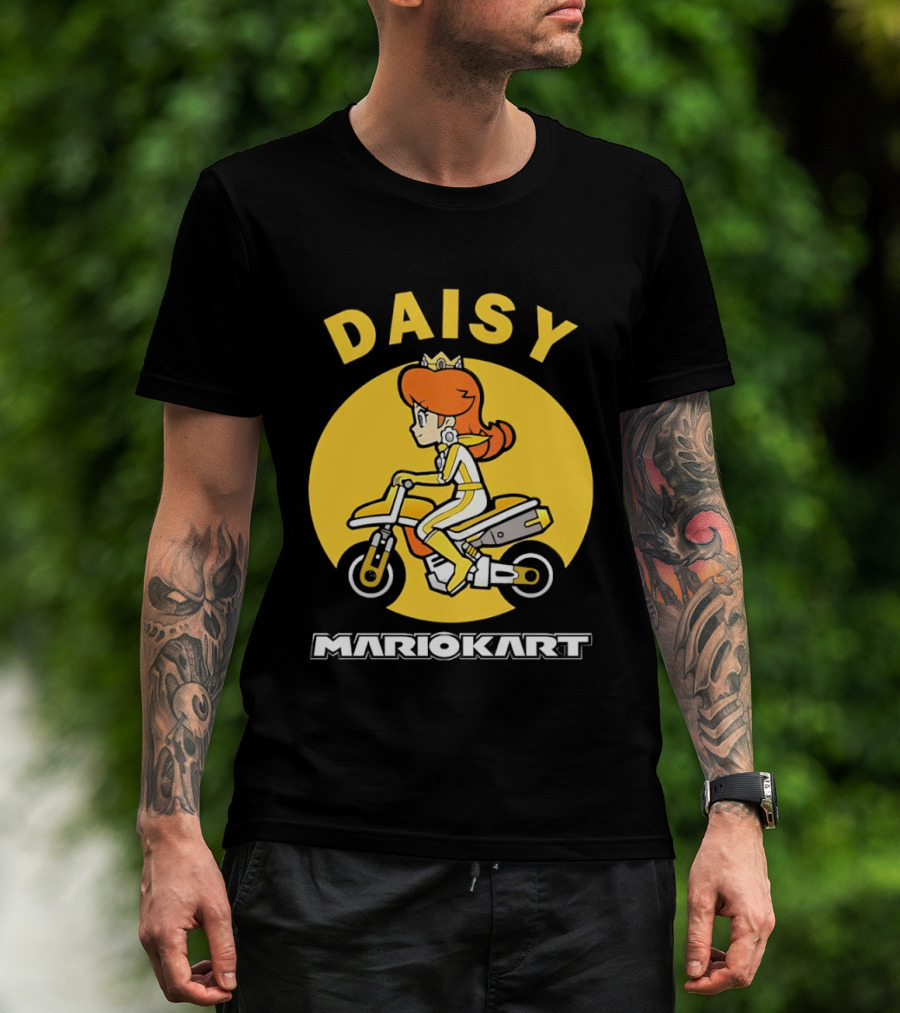 Daisy Mario Kart Motorcycle Rider T-Shirt