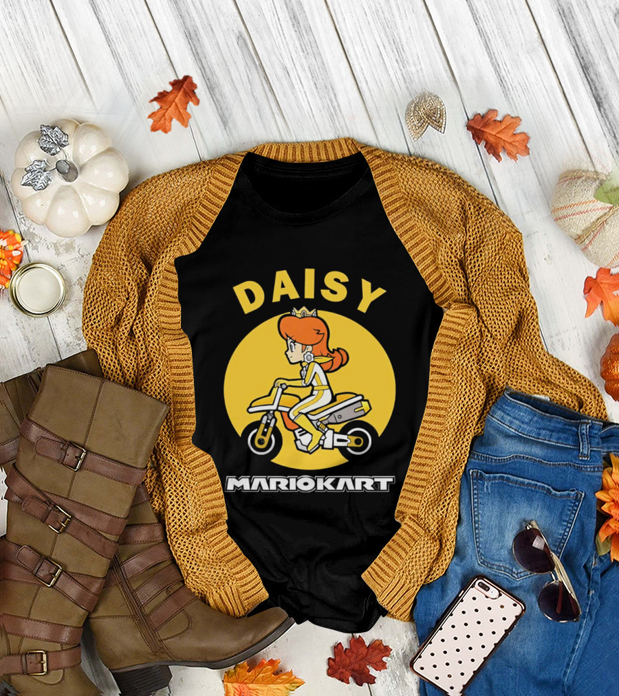 Daisy Mario Kart Motorcycle Rider T-Shirt