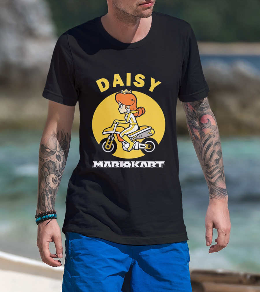 Daisy Mario Kart Motorcycle Rider T-Shirt