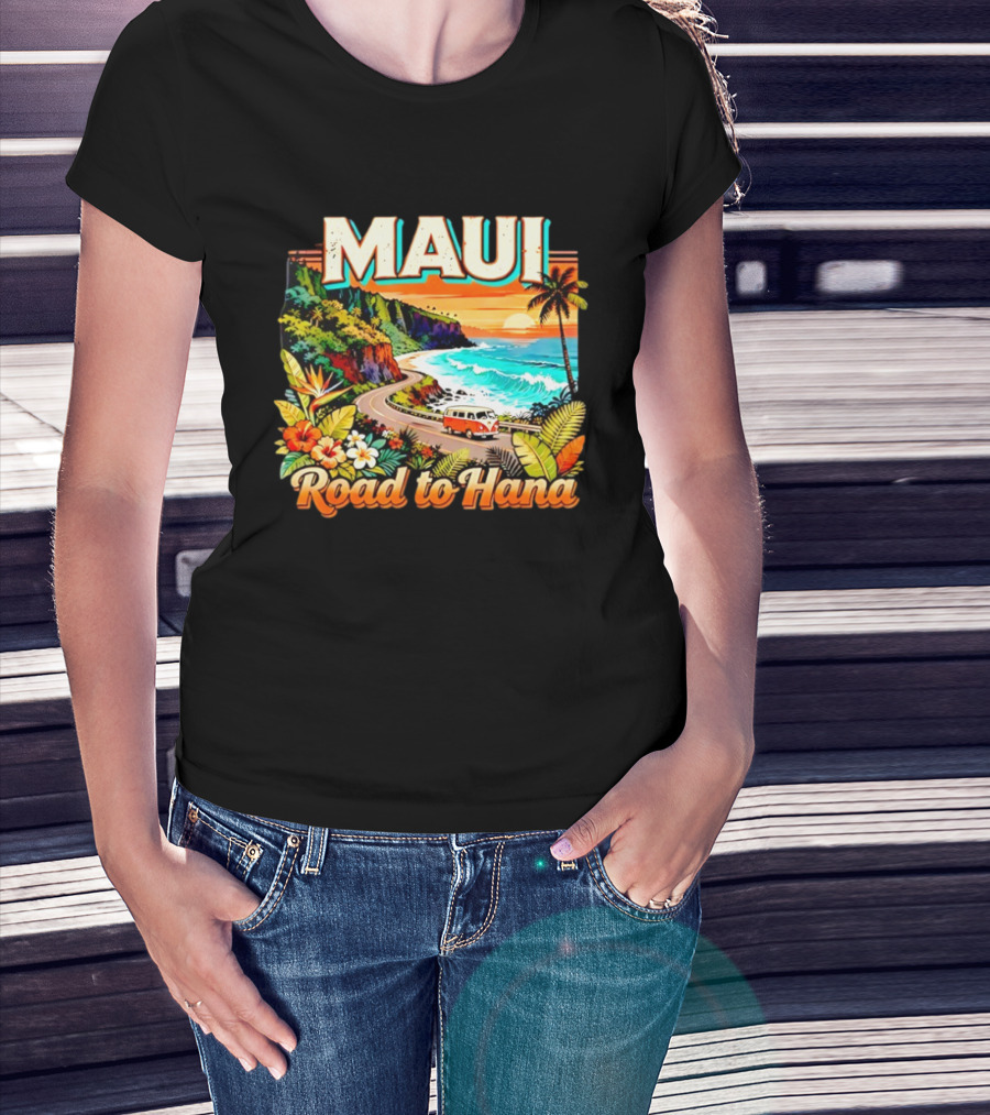 Maui Scenic Road To Hana Hawaii Tropical Adventure T-Shirt