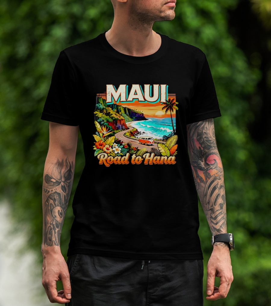 Maui Scenic Road To Hana Hawaii Tropical Adventure T-Shirt