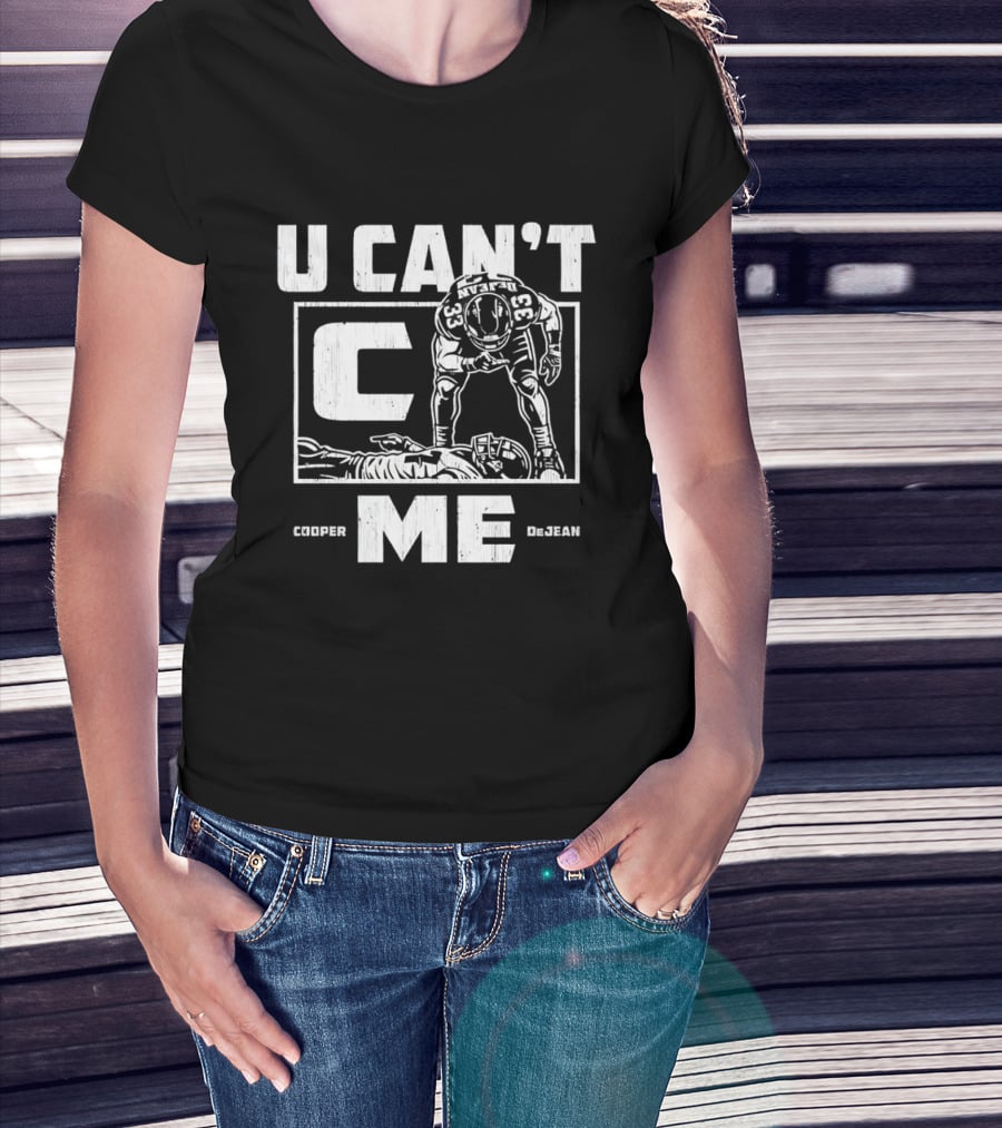 Philadelphia Eagles Cooper DeJean U Cant C Me Football Player T-Shirt