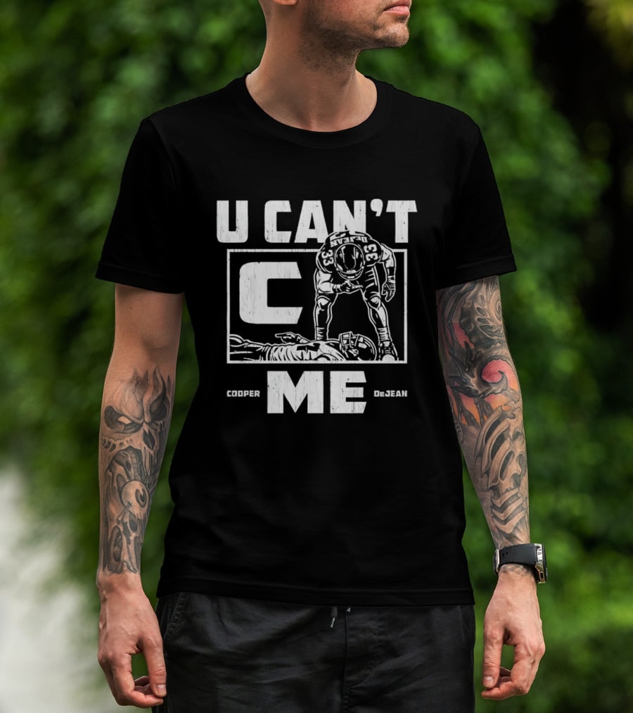 Philadelphia Eagles Cooper DeJean U Cant C Me Football Player T-Shirt