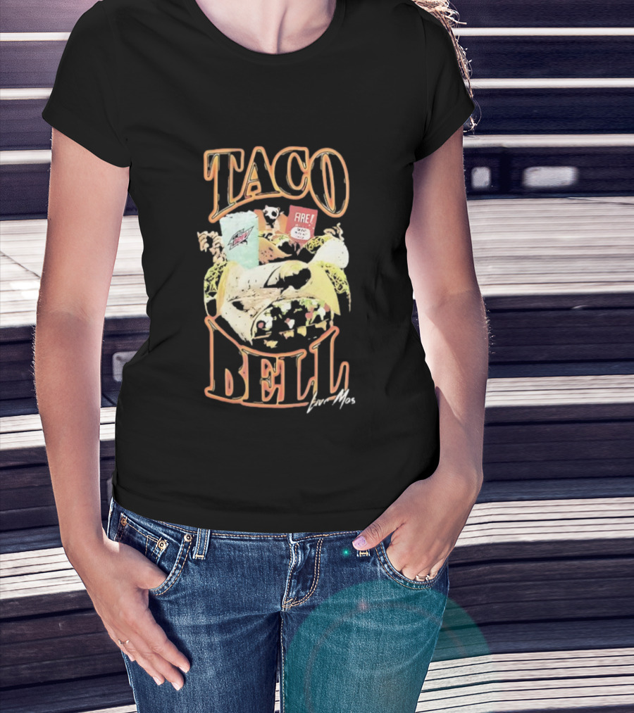 Taco Bell Live Mas 90s Burrito Mountain Dew Combo T-Shirt