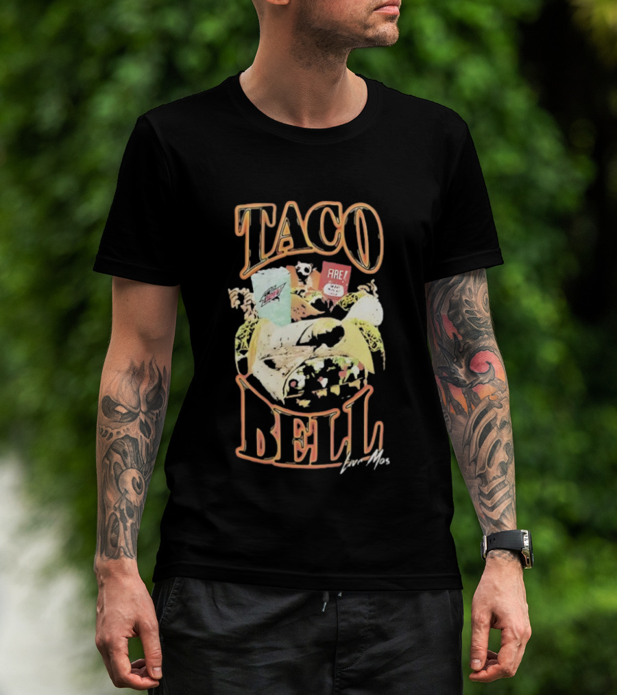 Taco Bell Live Mas 90s Burrito Mountain Dew Combo T-Shirt