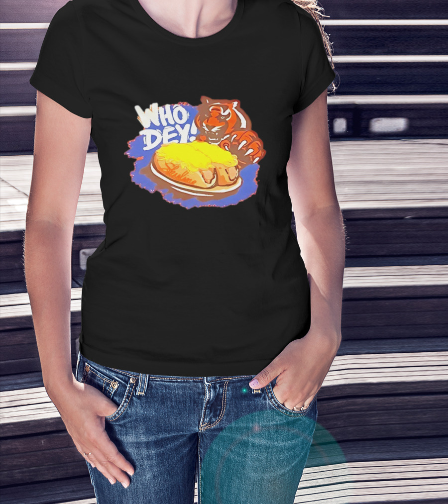 Who Dey Cincinnati Bengals Tiger Skyline Chili T-Shirt