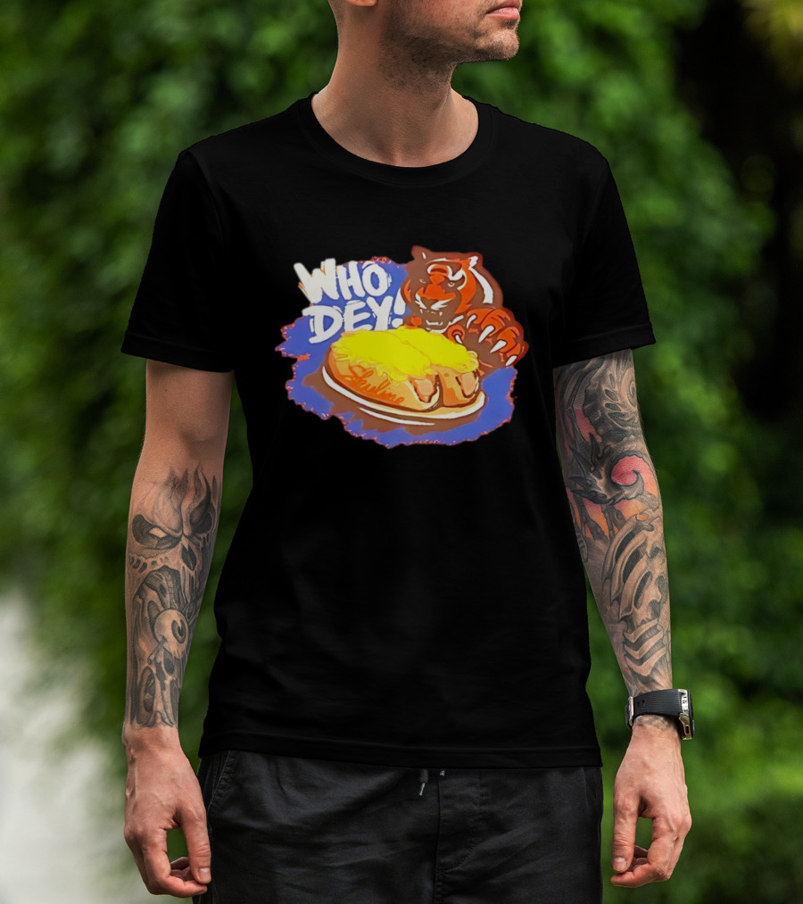 Who Dey Cincinnati Bengals Tiger Skyline Chili T-Shirt