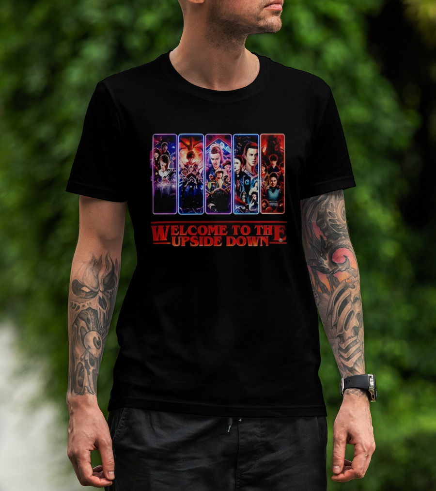 Welcome To The Upside Down Stranger Things Vintage Cards Collection T-Shirt