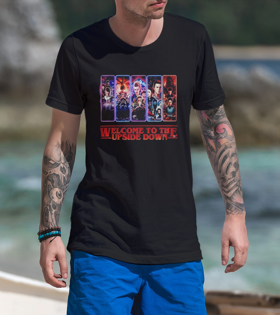 Welcome To The Upside Down Stranger Things Vintage Cards Collection T-Shirt