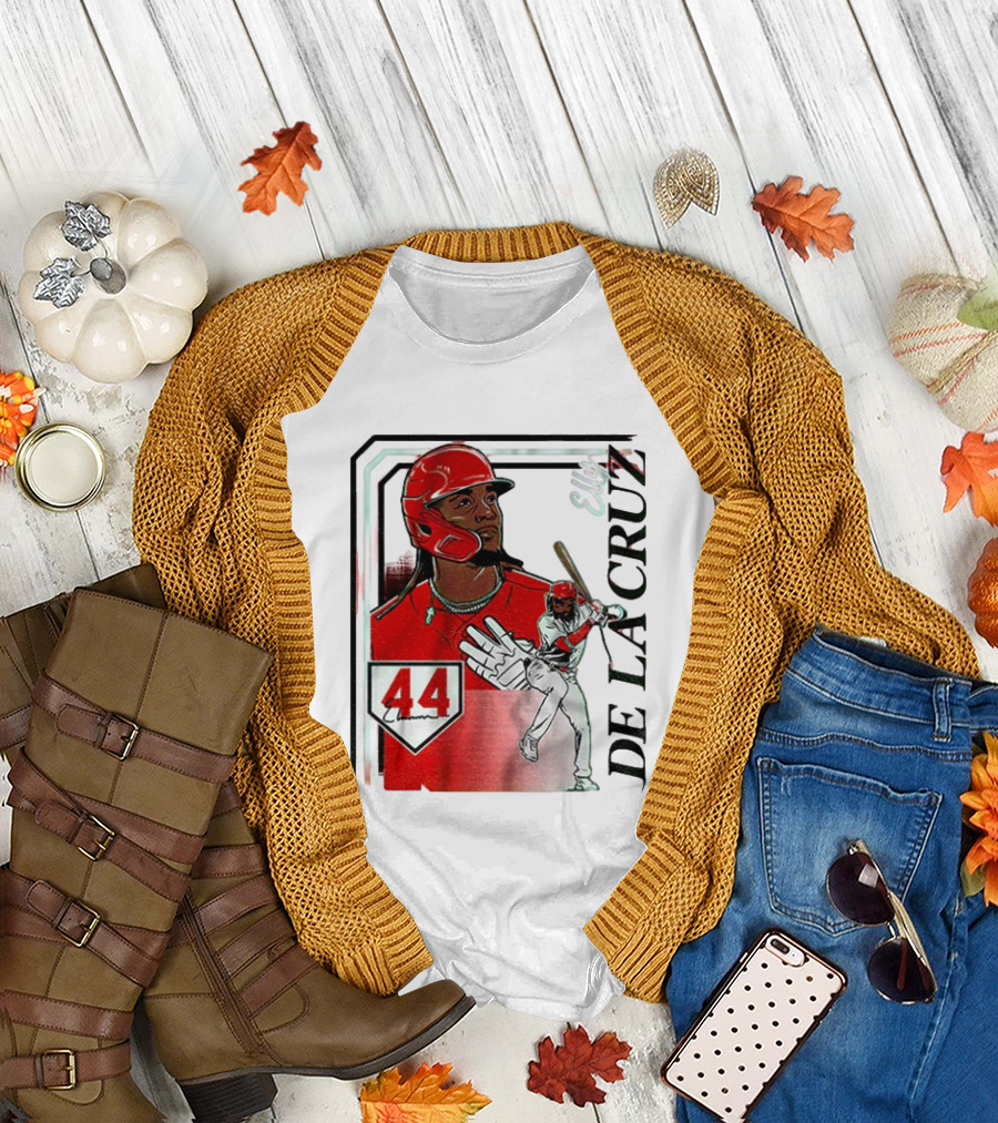 Elly De La Cruz Number 44 Reds Collage Frame MLB T-Shirt