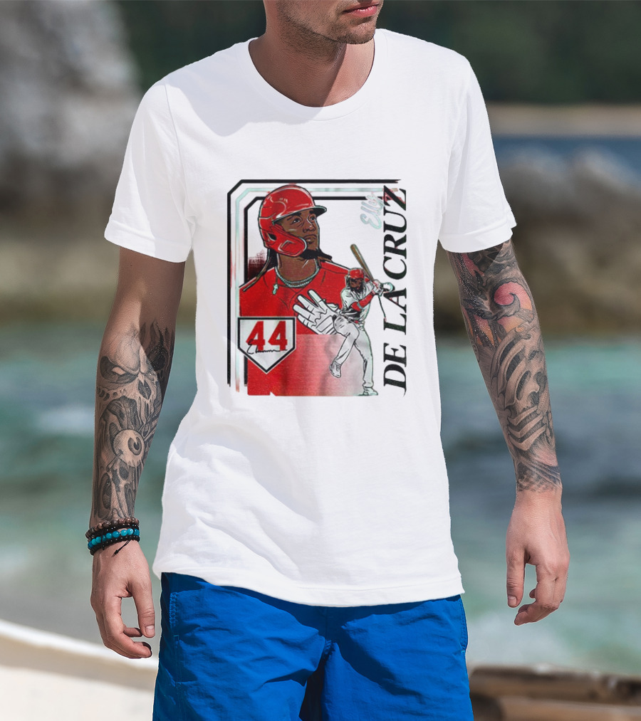 Elly De La Cruz Number 44 Reds Collage Frame MLB T-Shirt