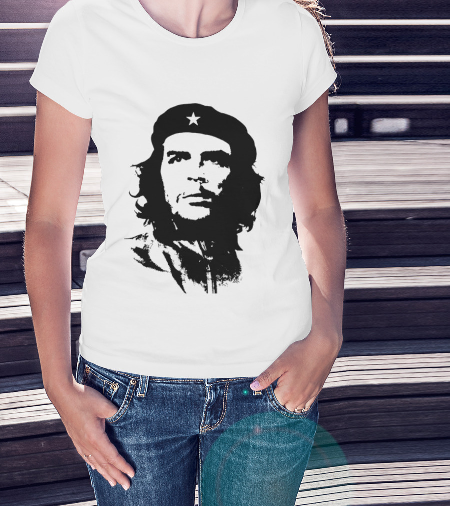 Che Guevara Big Head Argentine Marxist Revolutionary Iconic Stencil T-Shirt