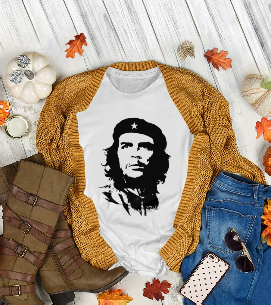 Che Guevara Big Head Argentine Marxist Revolutionary Iconic Stencil T-Shirt