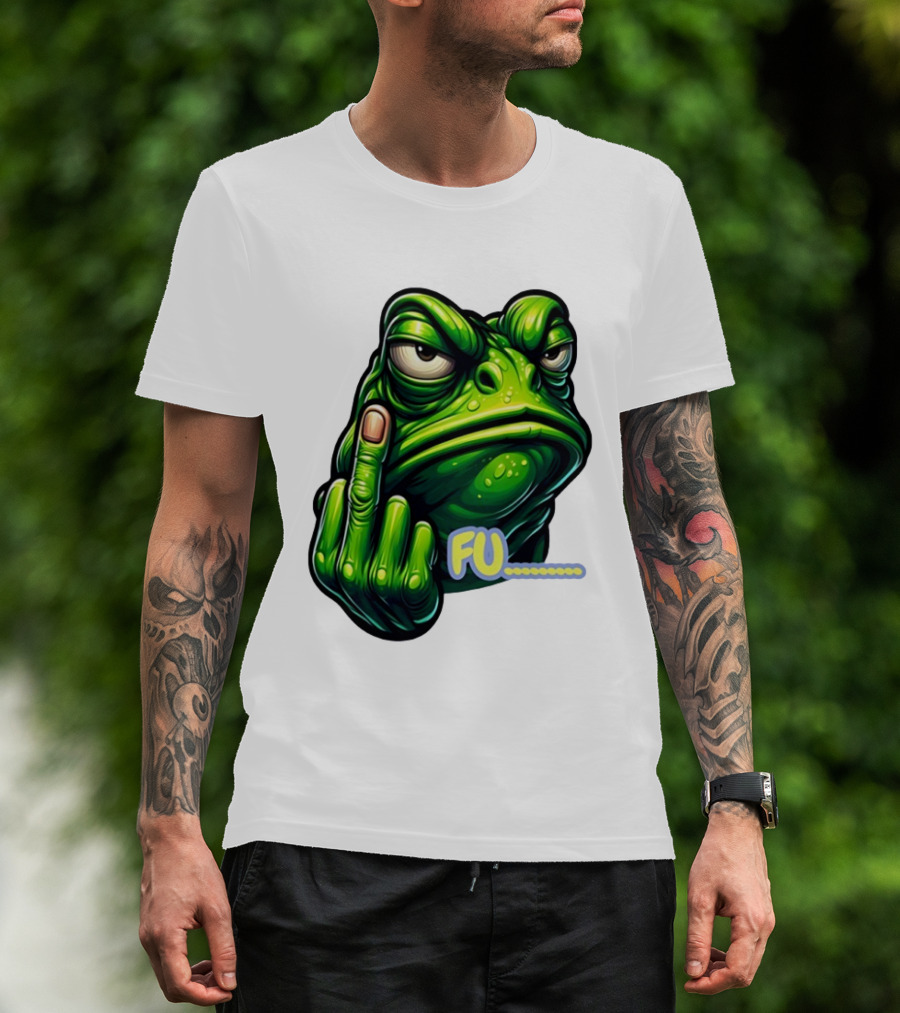 FU Frog Meme Gesture T-Shirt
