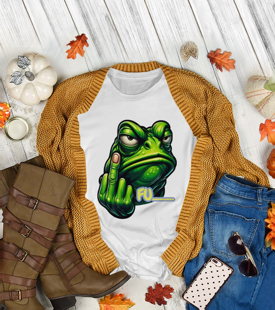 FU Frog Meme Gesture T-Shirt