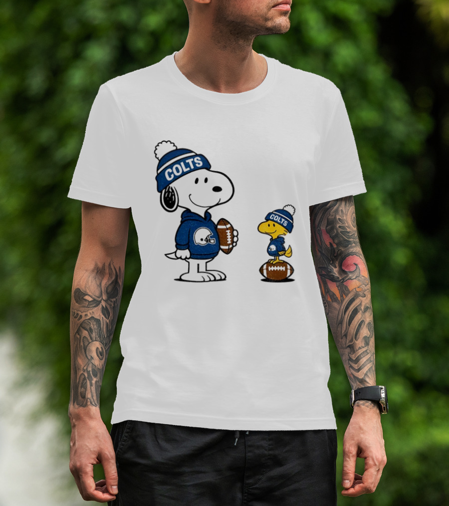 Indianapolis Colts Snoopy Woodstock NFL Football T-Shirt