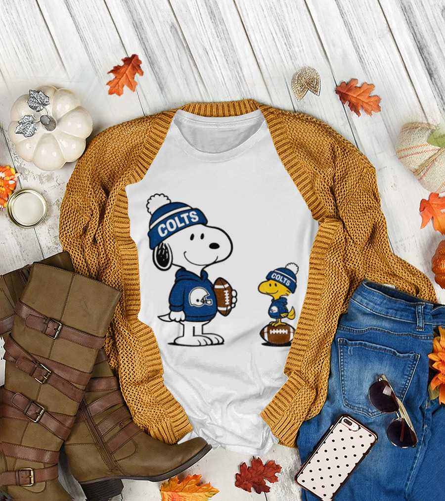 Indianapolis Colts Snoopy Woodstock NFL Football T-Shirt